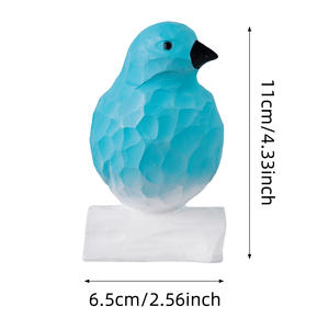 Statua di gufo blu in resina-giardino all'aperto e decorazione del prato, regalo perfetto per gli amanti degli uccelli - Product Image 6