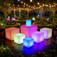 NUOVO Cubo Luminoso LED RGB, Decorazioni Natalizie, Luci a Forma di Cubo, Illuminazione per Sedute, Bar e Sedie