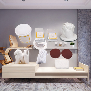 <span class=keywords><strong>Kit</strong></span> de <span class=keywords><strong>moulage</strong></span> <span class=keywords><strong>3D</strong></span> en argile artificielle pour empreintes de mains, souvenir de bébé pour cadeau familial, vente en gros - Product Image 3