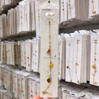 Gelang pesona buah enamel baja tahan karat berlapis emas 18K grosir, semangka pisang stroberi perhiasan wanita