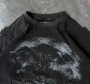 T-shirt à manches longues oversize en deux pièces pour homme, style streetwear, lavage à l'acide, broderie 3D, motif de lettres, double couche, hip-hop, lavé - Product Image 3