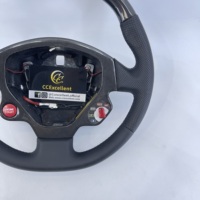 Volant en fibre de carbone noir brillant de haute qualité CCExcellent avec cuir perforé pour Ferrari F430