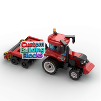Modèle de blocs de construction MOC personnalisé, paysage urbain sur mesure, figurines de voitures et d'animaux