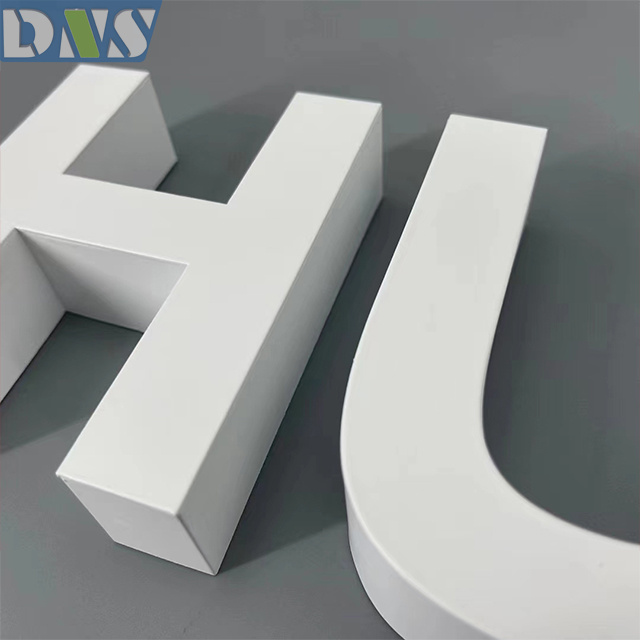 Светодиодные Дисплейные знаки 3d акриловые буквы 3d буквенный знак белая краска из нержавеющей стали с высоким качеством