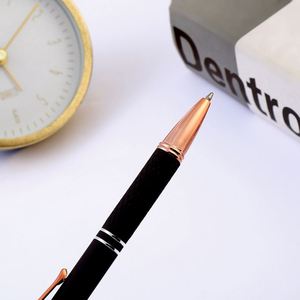 Wholesale Multi-color Rubber Metal Ballpoint <b>Pen</b> With the Stylus Writing Stationery Advertising Custom Printed Logo for Gift - Product Image 3