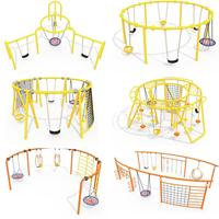 Ensemble de balançoires créatives pour enfants, siège de balançoire multi-types, structure en alliage, équipement de terrain de jeu pour garderies et écoles