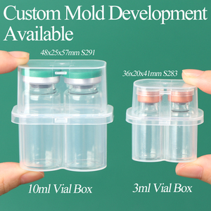SUNSHING Caja de Almacenamiento de Plástico para Viales de 3 ml con 1 Compartimento, para Polvo Liofilizado, Botellas de Vacunas, Estuche para Empaque de Péptidos, Soporte para 3 Viales - Product Image 2
