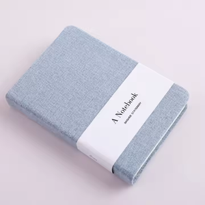 Tùy chỉnh tinh tế linen vải máy tính xách tay thân thiện với môi kế hoạch Nhật Ký Loose-Leaf xoắn ốc ràng buộc da PVC giấy PP Bìa - Product Image 3