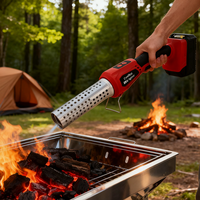 Briquet BBQ VERTAK à allumage rapide, coupe-vent, sans fil, rechargeable, allumeur de barbecue en métal résistant à la chaleur pour le camping et la cuisine en plein air