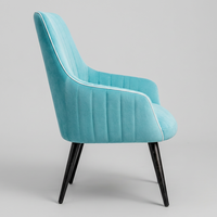 Chaise de bar ergonomique pivotante JOHOOFURNITURE en cuir PU bleu cyan avec cadre en acier chromé et repose-pieds pour restaurant et café
