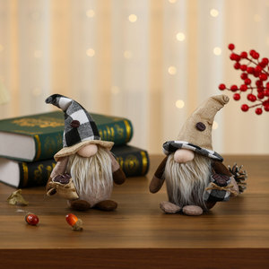 Nouvelle figurine de gnome sans visage pour la décoration de la maison, tenant des grains de café, poupée Rudolph - Product Image 3