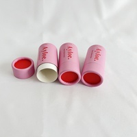 Offre Spéciale mode baume à lèvres carton boîte ronde déodorant bâton cylindre Carton conteneur compostable corps savon Push up papier Tube