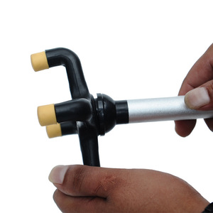 Canne en alliage d'aluminium à quatre points d'appui, antidérapante, réglable en hauteur, pour personnes âgées, support de marche extérieur - Product Image 3