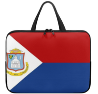 Sac pour ordinateur portable avec drapeau de Sainte-Lucie, étui étanche et fin pour ordinateur portable avec fermeture éclair de qualité supérieure, sac portable pour ordinateur portable pour tablettes