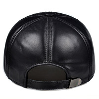 Casquette de baseball en cuir véritable souple pour homme, chapeau Docker en peau de mouton, casquette de golf, casquette de camionneur