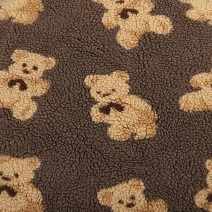 Tissu en polaire sherpa d'agneau 100 % polyester tricoté, respirant, motif jacquard ours en peluche mignon, poids moyen, chaud et doux, pour <span class=keywords><strong>veste</strong></span> à capuche de jouet - Product Image 2