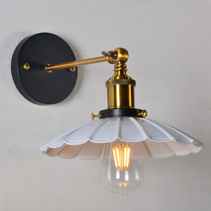 Wall <b>Lamp</b> Iron Shade E26 Incandescent Bulb <b>Switch</b> Control Industrial Style Lighting Fixture - Product Image 5