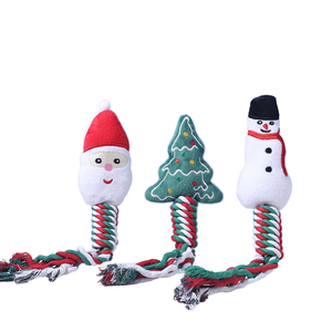 Eco-friendly interattivo morso e denti di macinazione cane giocattolo natale corda di cotone con nodo-<span class=keywords><strong>Pet</strong></span> forniture all'ingrosso - Product Image 1