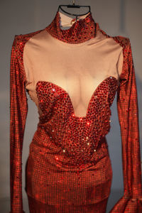 Elegante rojo fiesta de graduación <span class=keywords><strong>vestido</strong></span> de diamantes de imitación <span class=keywords><strong>vestido</strong></span> de cena <span class=keywords><strong>Drag</strong></span> <span class=keywords><strong>Queen</strong></span> Show Festival traje mujeres Formal banquete noche <span class=keywords><strong>vestido</strong></span> de sirena - Product Image 6