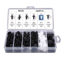 100 pièces UERYI – Kit de clips de pare-chocs et rivets de fixation pour voiture, en plastique et nylon, avec garantie de 12 mois