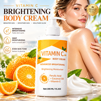 Crème corporelle à la vitamine C hydratante en profondeur, éclaircissante et blanchissante, crème corporelle à l'acide hyaluronique, produits de soin de la peau, marque privée