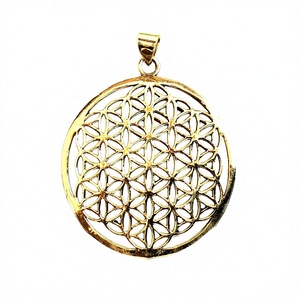 Seed and Yoga Jewelries Sacred Geometry Gold Color Pendant Boho Mandala Pendant Necklace - Product Image 2