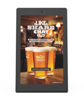 Affichage Publicitaire Numérique Interactif Innovant en Forme de L pour Commande et Appel, Support de Menu LCD sur Tablette Android pour Table de Bar et Restaurant