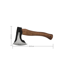 Hacha de combate artesanal DIY estilo Gongthai para exteriores, decorativa, con espejo, pequeña, genial, para mesa de juego, de madera afilada