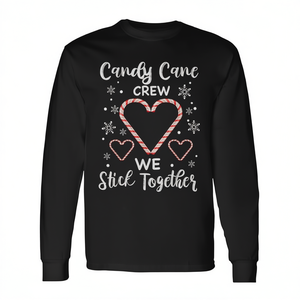 T-shirt à manches longues Candy Cane Crew Heart Holiday Family - Product Image 2