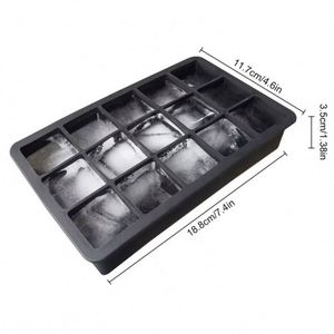 Bac à glaçons en silicone 15 cavités, facile à démouler pour la fabrication de glaces - Product Image 2