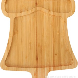 Plateau de Noël créatif en bambou, design visage de Père Noël, pour servir des desserts, des fruits, des aliments pour bébés, utilisation en restaurant - Product Image 3