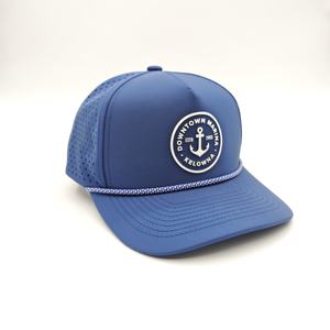 Casquettes de golf et de baseball classiques à 5 panneaux, avec patch en caoutchouc brodé, motif léopard sportif, camouflage personnalisé, perforations découpées au laser et fermeture snapback - Product Image 5