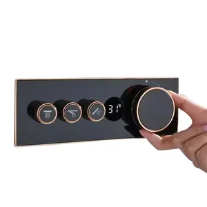 <span class=keywords><strong>Miscelatore</strong></span> per <span class=keywords><strong>rubinetto</strong></span> doccia da bagno a scomparsa in vetro temperato con deviatore a 3 vie per bagno - Product Image 1