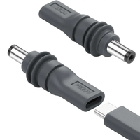 USB-C-Buchse auf DC5521-Stecker/DC-Buchse auf DC-Stecker Stromadapter für PD100W-Anschluss Ladeadapter mit Hohlstecker
