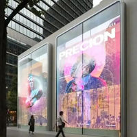 Écran LED flexible transparent super mince P5 avec fonction SDK de film adhésif doux d'animation et de graphiques