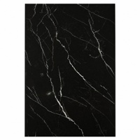 Dalle de porcelaine mate en pierre frittée noire Alsa, veinée de marbre noir, pour plan de travail de cuisine, projet commercial ou de villa