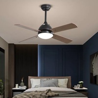 Ventilateur de plafond intelligent moderne de 42 pouces, ventilateur de plafond écoénergétique, ventilateur de plafond décoratif pour la maison et les restaurants avec lumière LED