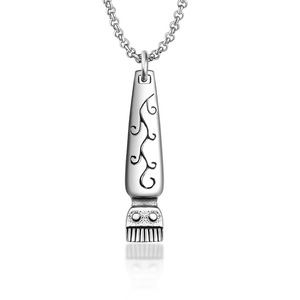 Collier pendentif rasoir en acier inoxydable pour hommes, style punk, design géométrique, SP724, bijoux cadeau - Product Image 1