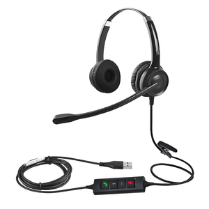 Tốt nhất xem xét có dây trung tâm cuộc gọi Tai nghe USB tai nghe tiếng ồn hủy bỏ Microphone với điều khiển âm lượng & tắt tiếng cho hội nghị - Product Image 6