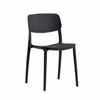 Chaise de salle à manger empilable en plastique PP, style nordique minimaliste moderne, écologique, pour les familles, les cafés, les restaurants et les bureaux