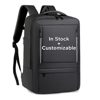 Sac à dos pour ordinateur portable personnalisable en stock, revêtement PU, résistant à l'eau, sac de bureau, sac d'école, sac d'étudiant, sac d'ordinateur pour le collège