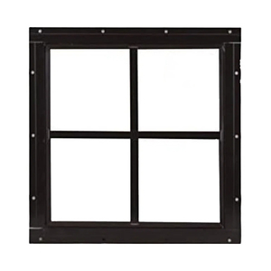 Đổ cửa sổ và hiện đại hơn cố định ngang đổ cửa sổ vuông 12 "x 12" Nâu tuôn ra gắn kết với màn hình kính an toàn - Product Image 1