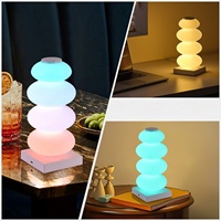 Lampada Atmosfera LED Creativa e Colorata a Forma di Quadrato Magico, Controllo Touch, Alimentazione a Batteria per Decorazione Notturna in Camera da Letto
