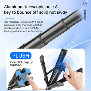 <span class=keywords><strong>K07</strong></span> OEM Perche à <span class=keywords><strong>selfie</strong></span> magnétique avec télécommande, griffe porte-accessoire, trépied 170 cm compatible, lumière d'appoint pour appareil photo et microphone - Product Image 6