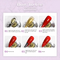 TRIONE Faible MOQ Marque Privée Vernis Gel Craquelé Super Rapide Séchage à l'Air 3D Effet Magique Éclatant pour Ongles OEM Vente en Gros