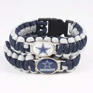 NOUVELLE Mode NFL Football Cowboys paracord bracelet avec logo