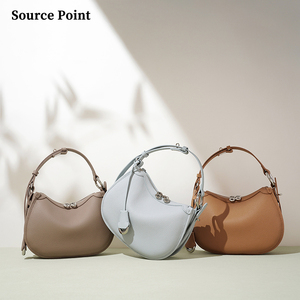 <span class=keywords><strong>Sac</strong></span> à main classique de luxe pour femmes en cuir véritable tressé, <span class=keywords><strong>sac</strong></span> à main demi-lune avec bandoulière réglable, sacs à main à porter sur l'épaule - Product Image 1