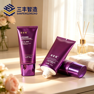 หลอดพลาสติกทรงรีสำหรับเครื่องสำอาง พร้อมฝาเกลียว วัสดุ PE พิมพ์ออฟเซ็ต ติดฉลากได้ มีหลายสี หลายขนาด สำหรับผลิตภัณฑ์ดูแลผิว - Product Image 3