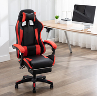 Vente en gros OEM Chaise de jeu ergonomique hauteur réglable en cuir Racing inclinable pivotant Silla Gamer