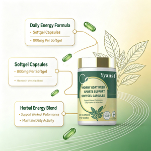Horny Goat Weed Sports Support Softgel 800mg 90pcs Suplemento Herbal Energético para Hombres Activos, Entrenamiento y Actividad Diaria - Product Image 2